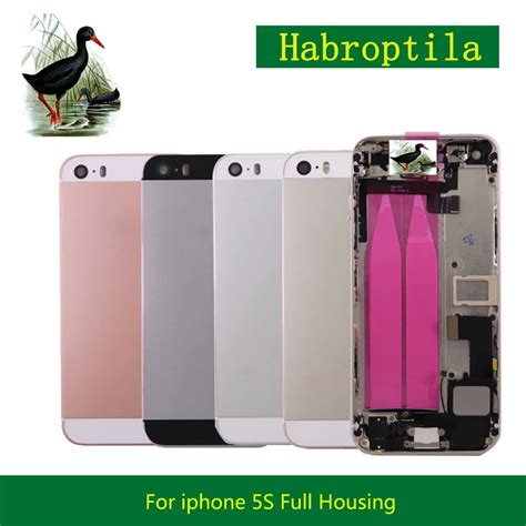 iphone 5s black metal middle frame back cover housing replacement|Complete Full Set Housing Back Metal Battery Door Cover .